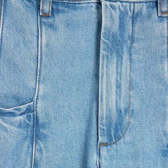 River Island Jeans Blue Tailored Wide Leg Pleated Denim - Picture 5 of 12